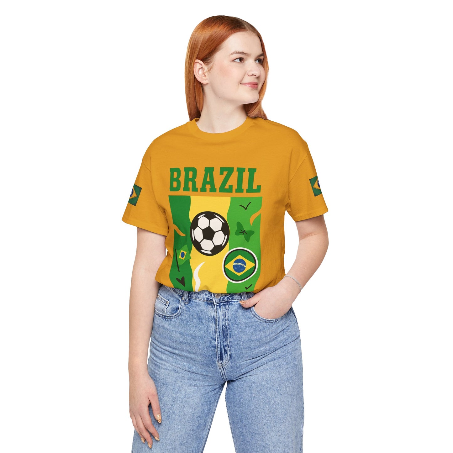 Casual Fashion T-Shirt - GO BRAZIL Team Tee - USA World Cup 2026 Limited Edition