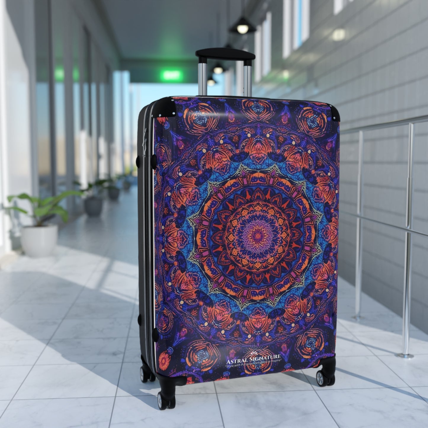 Astral Signature Purple Mandala Travel Suitcase
