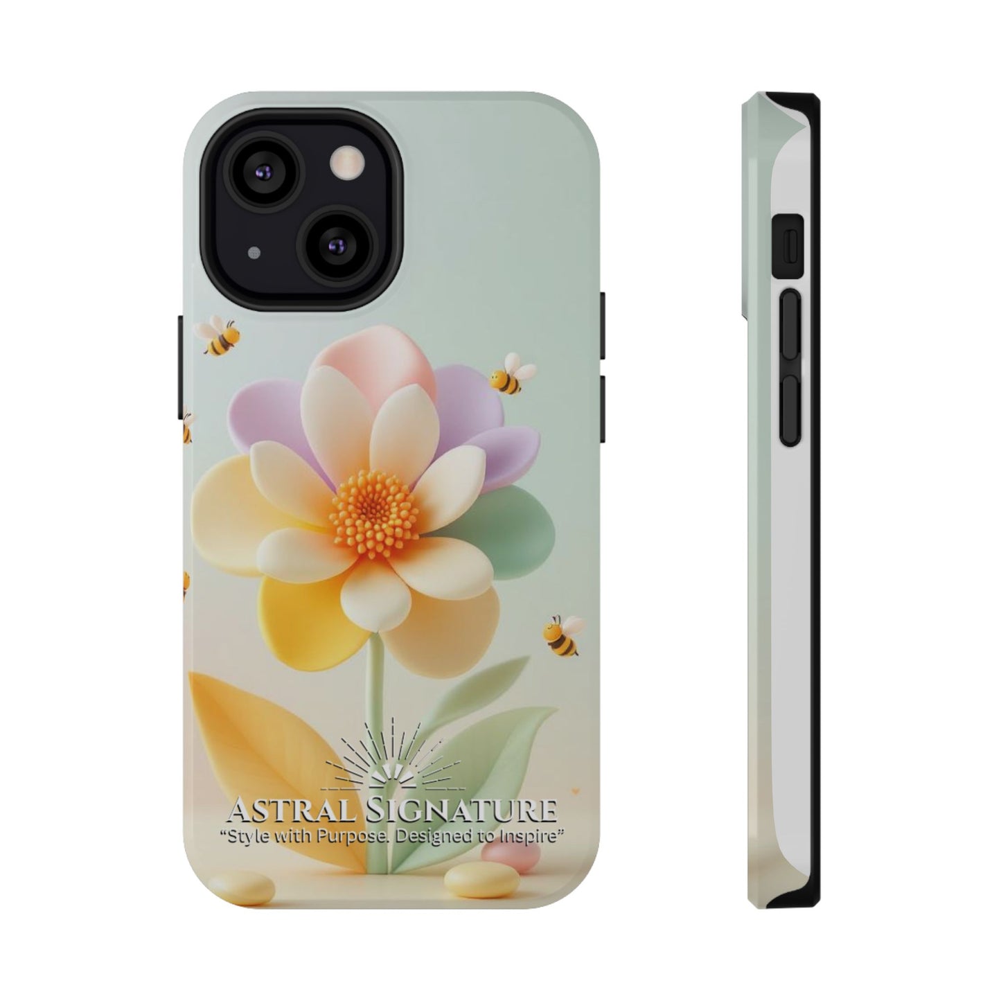Phone Case Impact-Resistant, Calming 3D Flower Phone Case Impact-Resistant Case for Kids and Adults - Astral Signature