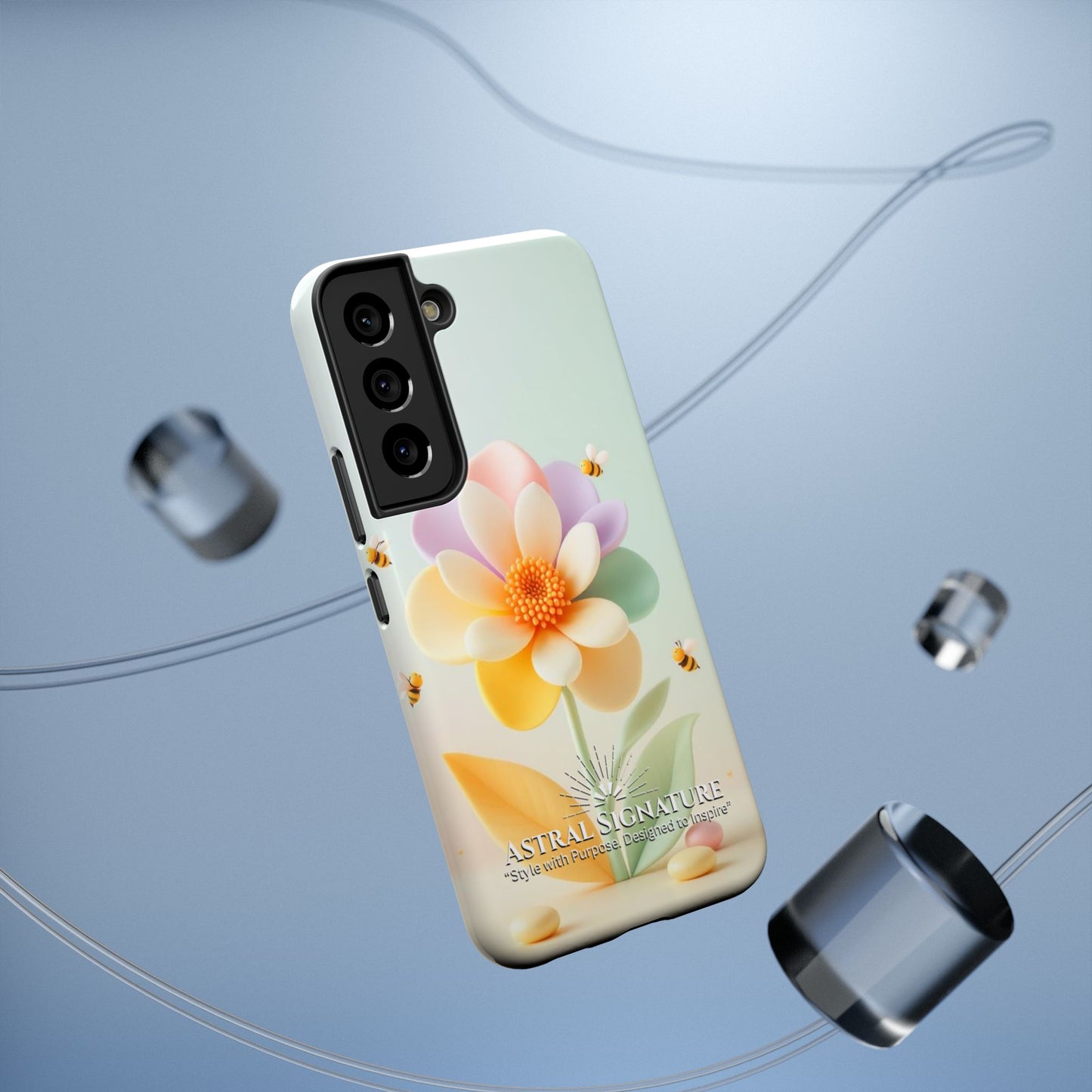 Phone Case Impact-Resistant, Calming 3D Flower Phone Case Impact-Resistant Case for Kids and Adults - Astral Signature