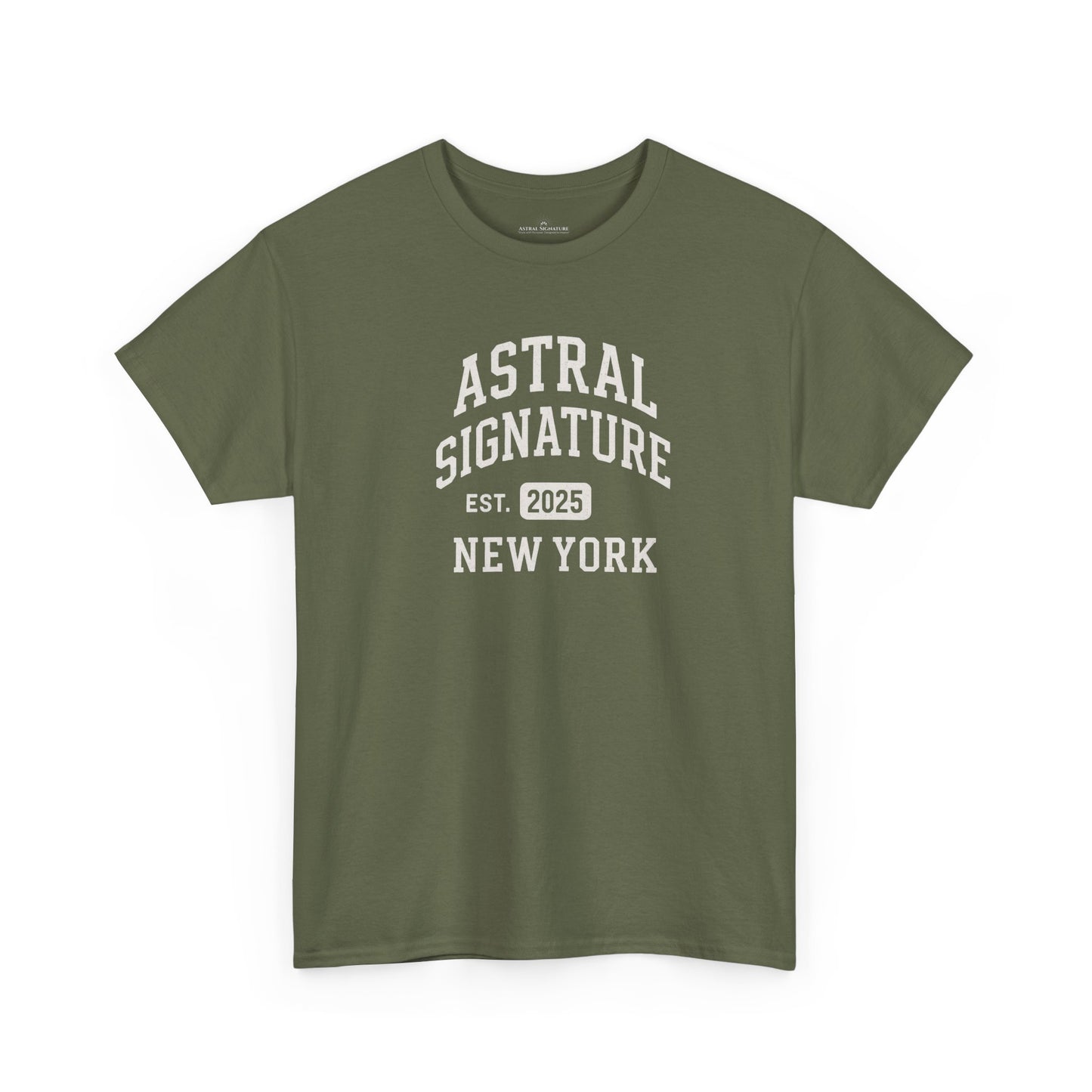 Astral Signature Tee Est. New York 2025, T-shirts in darker colors by Astral Signature
