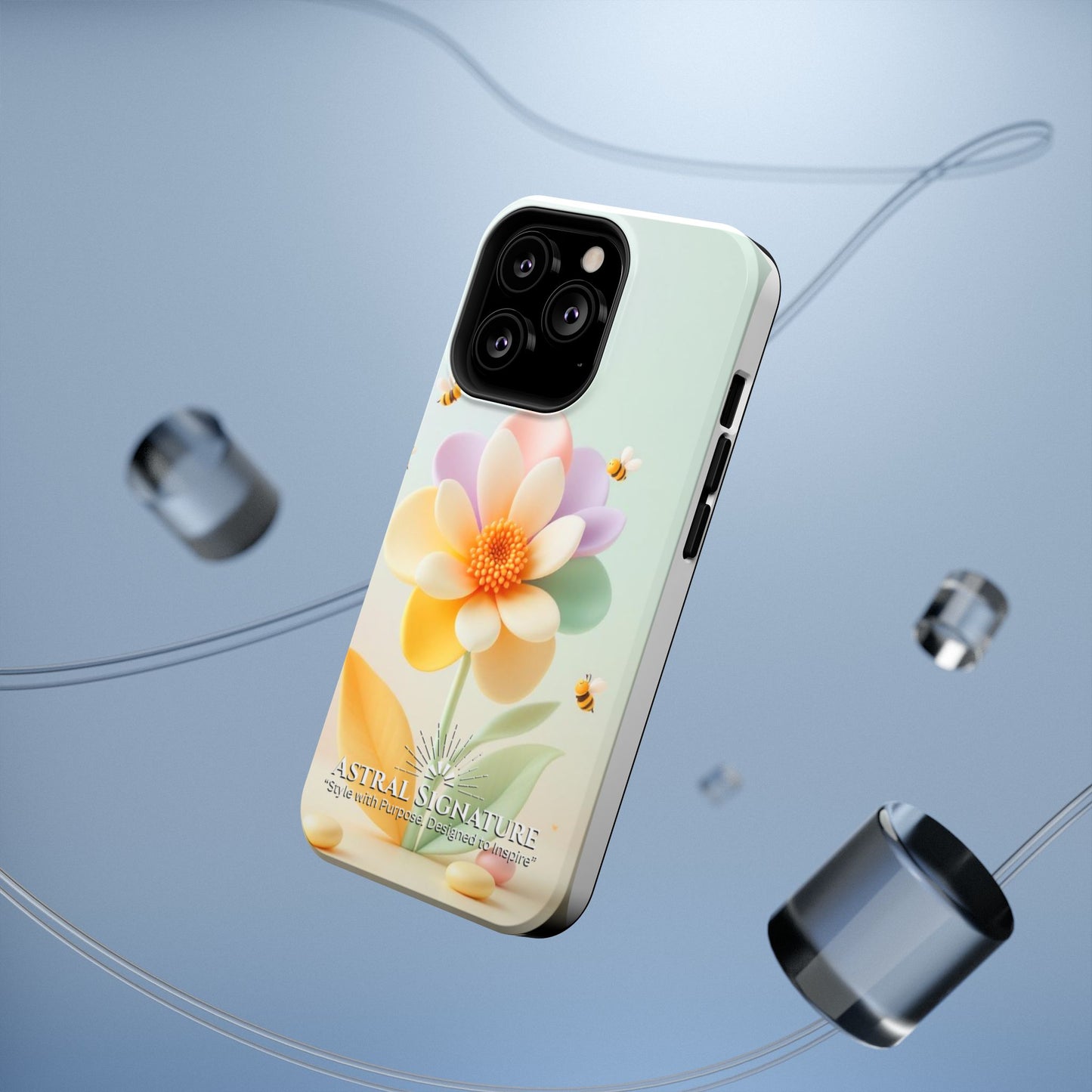 Phone Case Impact-Resistant, Calming 3D Flower Phone Case Impact-Resistant Case for Kids and Adults - Astral Signature