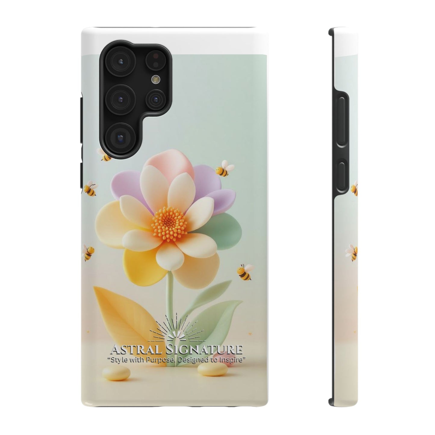 Phone Case Impact-Resistant, Calming 3D Flower Phone Case Impact-Resistant Case for Kids and Adults - Astral Signature