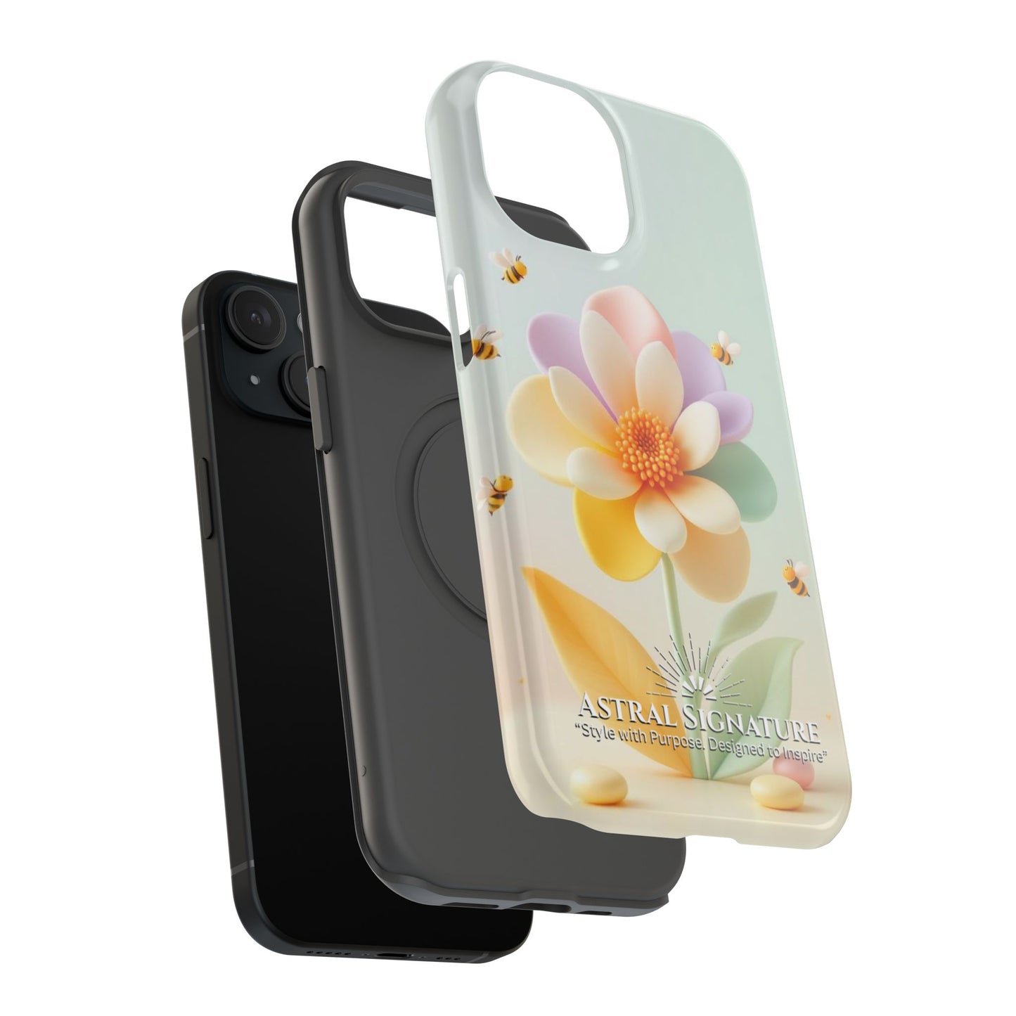 Phone Case Impact-Resistant, Calming 3D Flower Phone Case Impact-Resistant Case for Kids and Adults - Astral Signature
