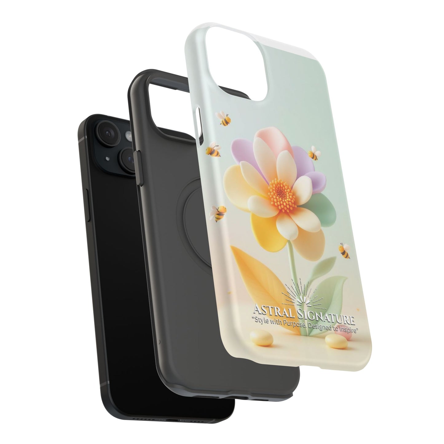 Phone Case Impact-Resistant, Calming 3D Flower Phone Case Impact-Resistant Case for Kids and Adults - Astral Signature