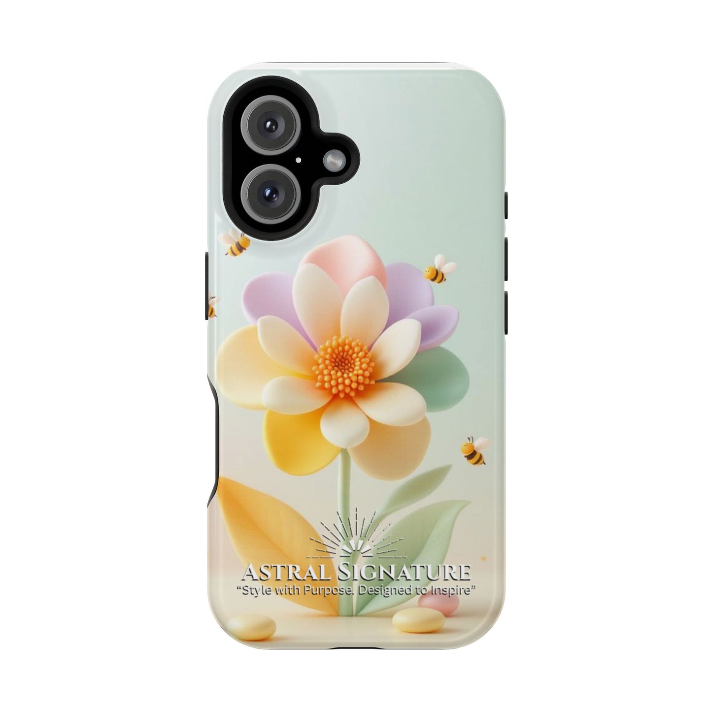 Phone Case Impact-Resistant, Calming 3D Flower Phone Case Impact-Resistant Case for Kids and Adults - Astral Signature