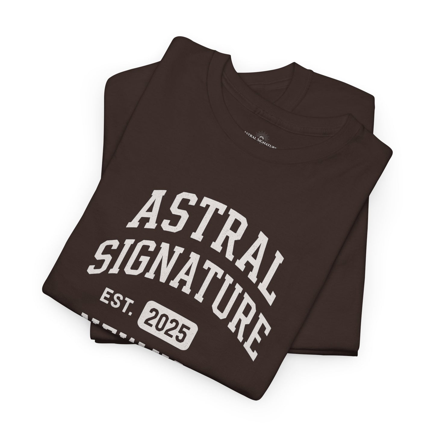 Astral Signature Tee Est. New York 2025, T-shirts in darker colors by Astral Signature