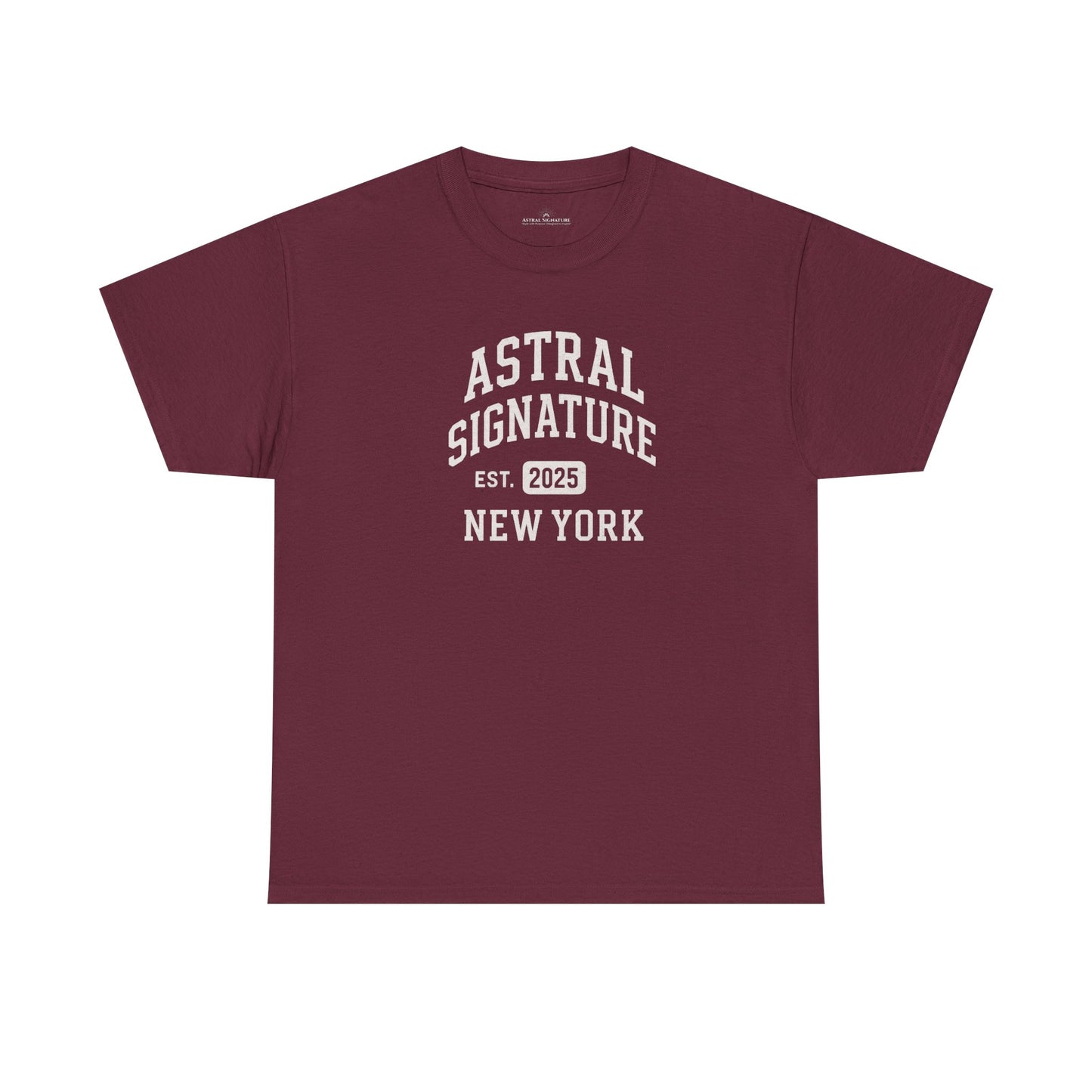 Astral Signature Tee Est. New York 2025, T-shirts in darker colors by Astral Signature