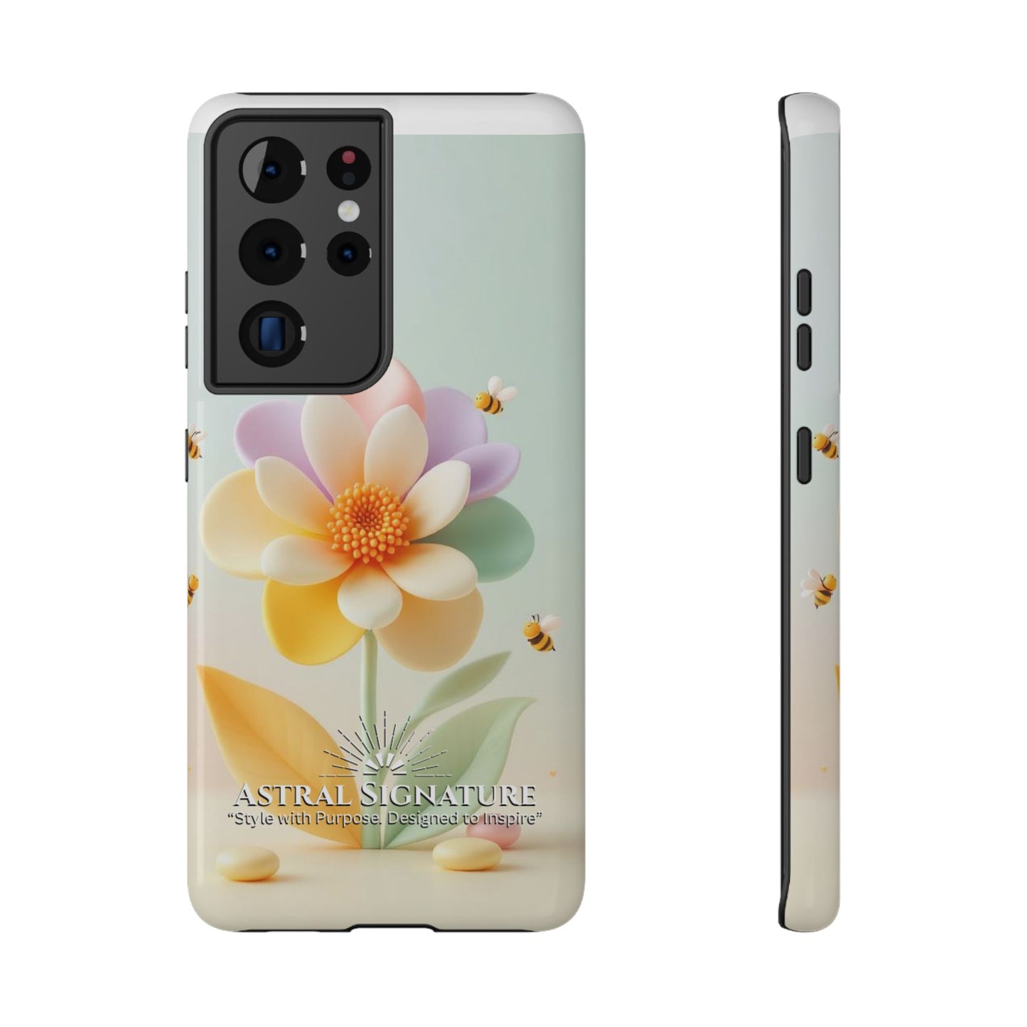 Phone Case Impact-Resistant, Calming 3D Flower Phone Case Impact-Resistant Case for Kids and Adults - Astral Signature