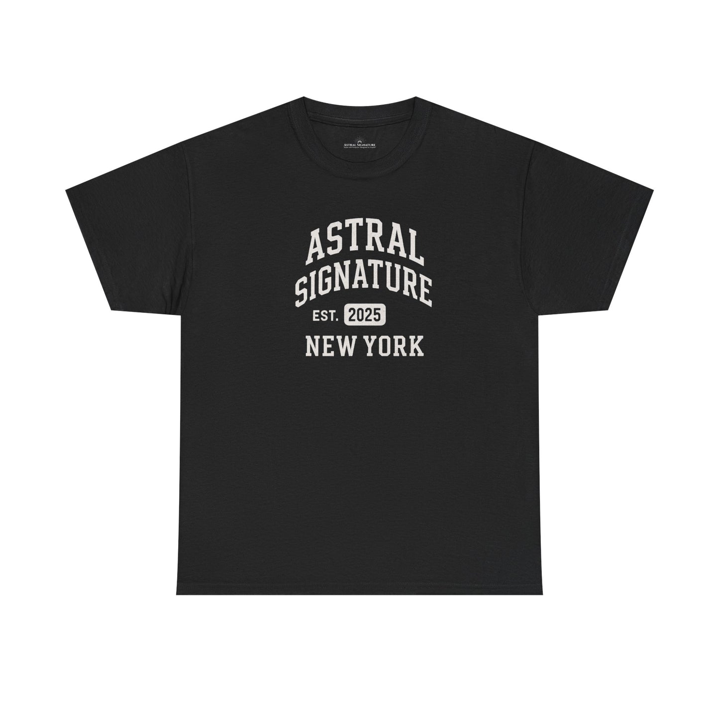 Astral Signature Tee Est. New York 2025, T-shirts in darker colors by Astral Signature
