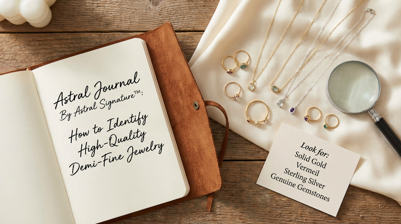 High-quality demi-fine jewelry showcasing premium materials, craftsmanship, and refined design details