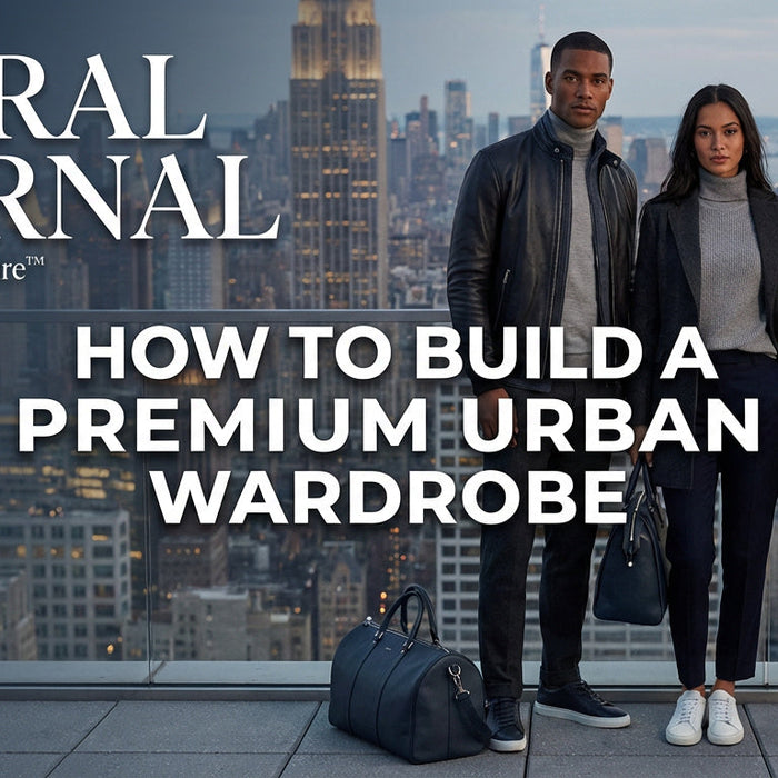 Premium urban wardrobe essentials featuring minimalist streetwear and modern fashion pieces
