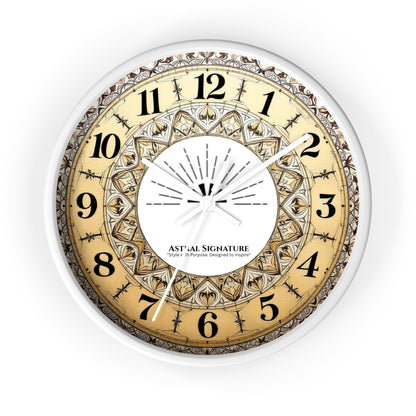 Artistic Bohemian Mandala Wall Clock by Astral Signature, featuring a lively and colorful design perfect for modern wall art. This clock is a striking decorative timepiece, ideal as a unique home decor item and a thoughtful gift for yoga enthusiasts who love boho chic aesthetics.