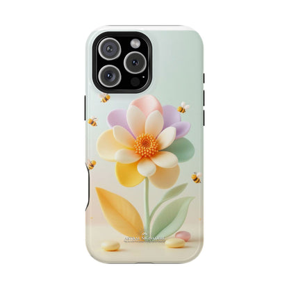 Phone Case Impact-Resistant, Calming 3D Flower Phone Case Impact-Resistant Case for Kids and Adults - Astral Signature