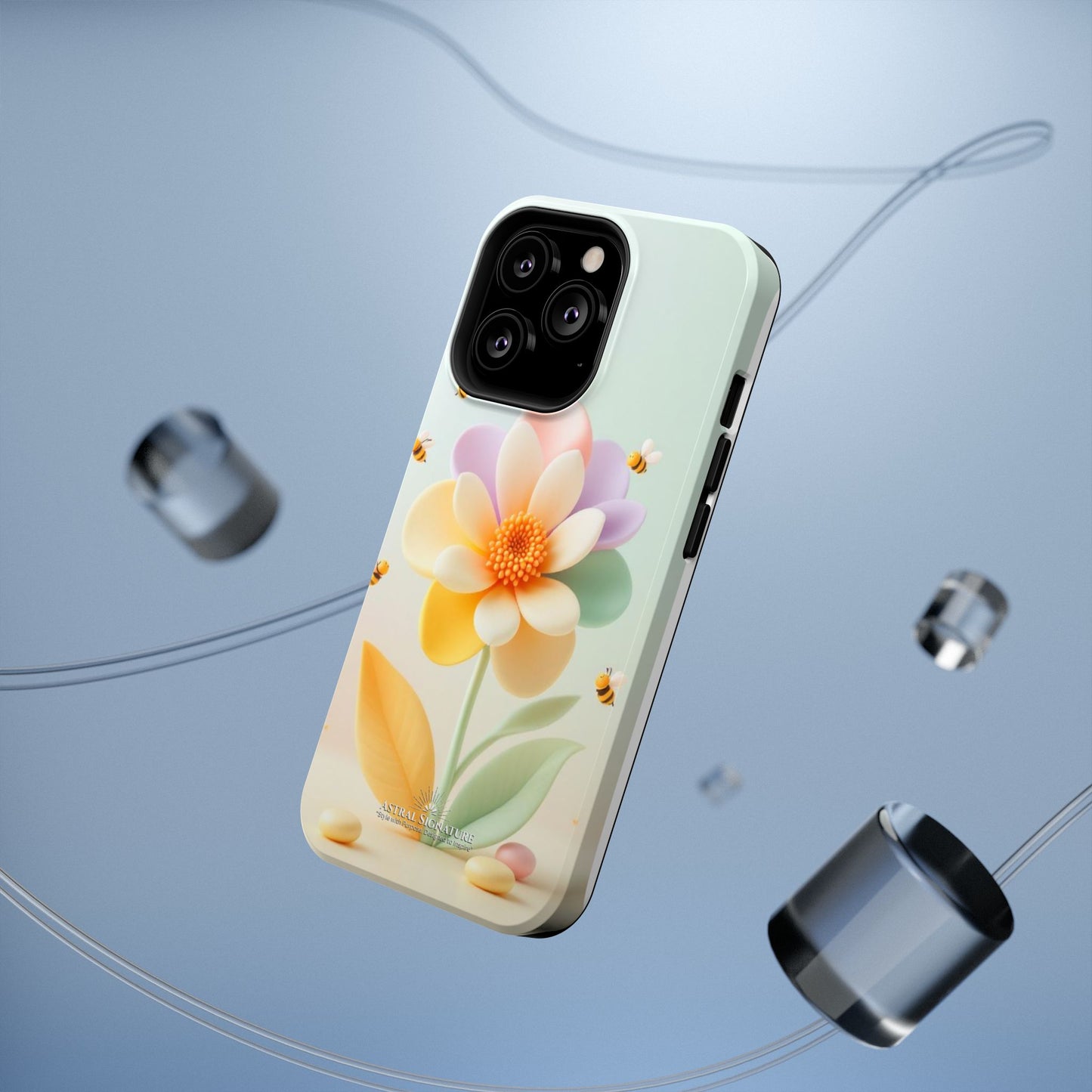 Phone Case Impact-Resistant, Calming 3D Flower Phone Case Impact-Resistant Case for Kids and Adults - Astral Signature