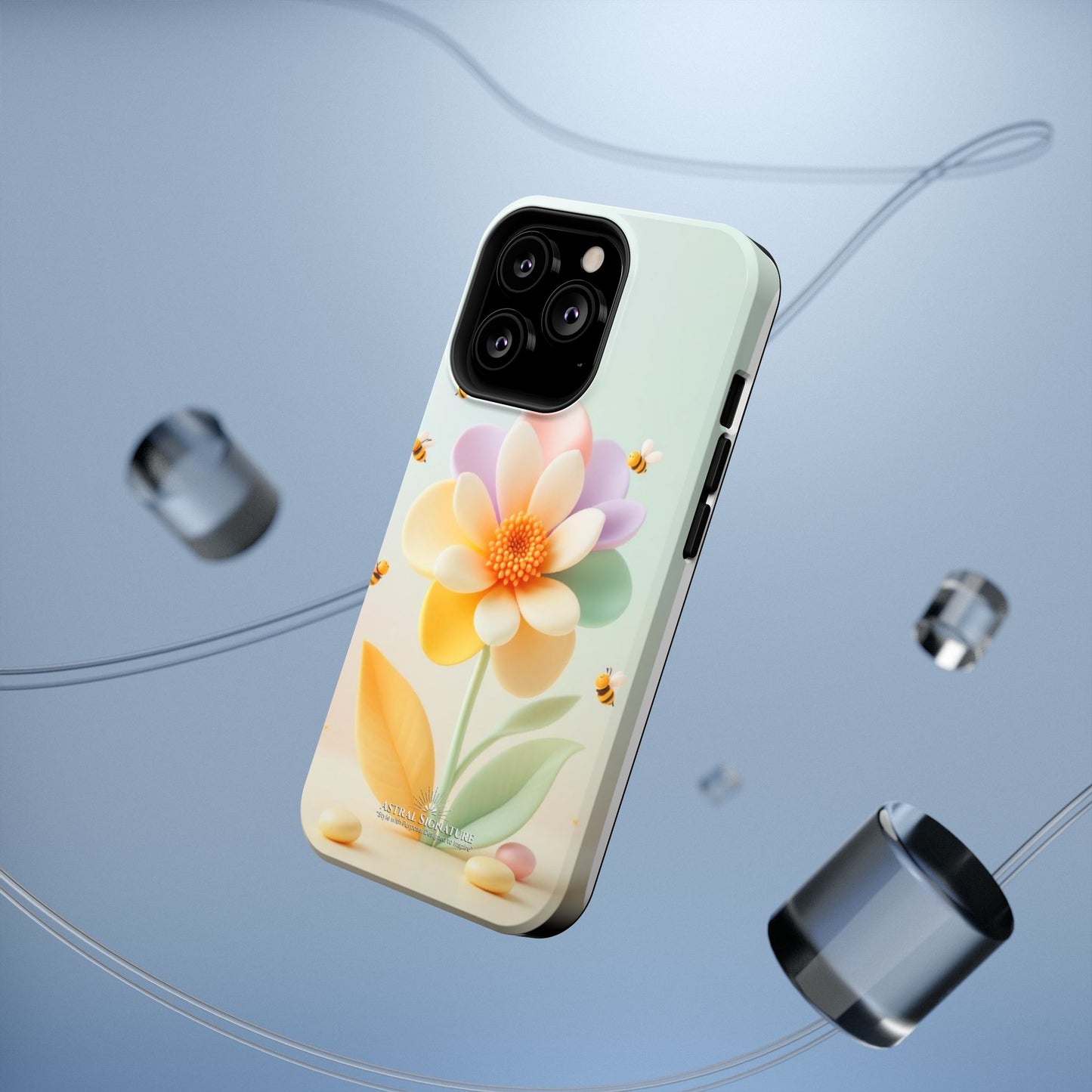 Phone Case Impact-Resistant, Calming 3D Flower Phone Case Impact-Resistant Case for Kids and Adults - Astral Signature