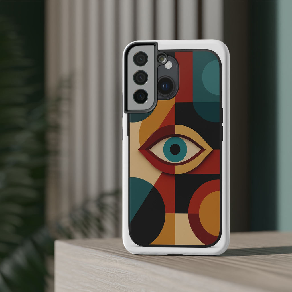 Astral Signature Spiritual Symbol Phone Cases with vibrant design displayed elegantly.