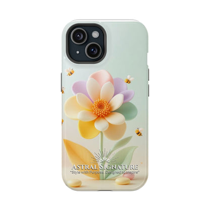 Phone Case Impact-Resistant, Calming 3D Flower Phone Case Impact-Resistant Case for Kids and Adults - Astral Signature
