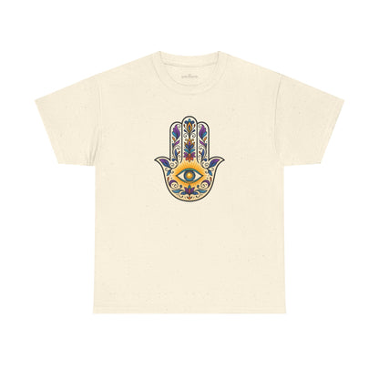 Camiseta com símbolo protetor Hamsa da Astral Signature - Astral Design