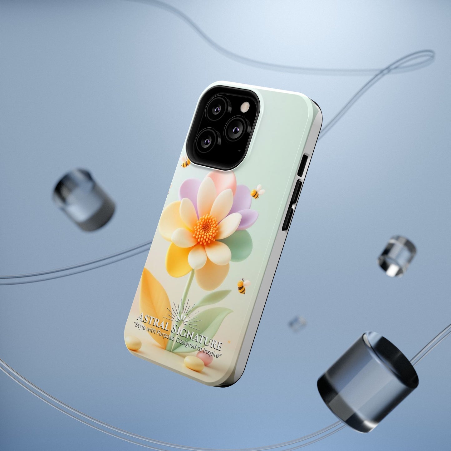 Phone Case Impact-Resistant, Calming 3D Flower Phone Case Impact-Resistant Case for Kids and Adults - Astral Signature