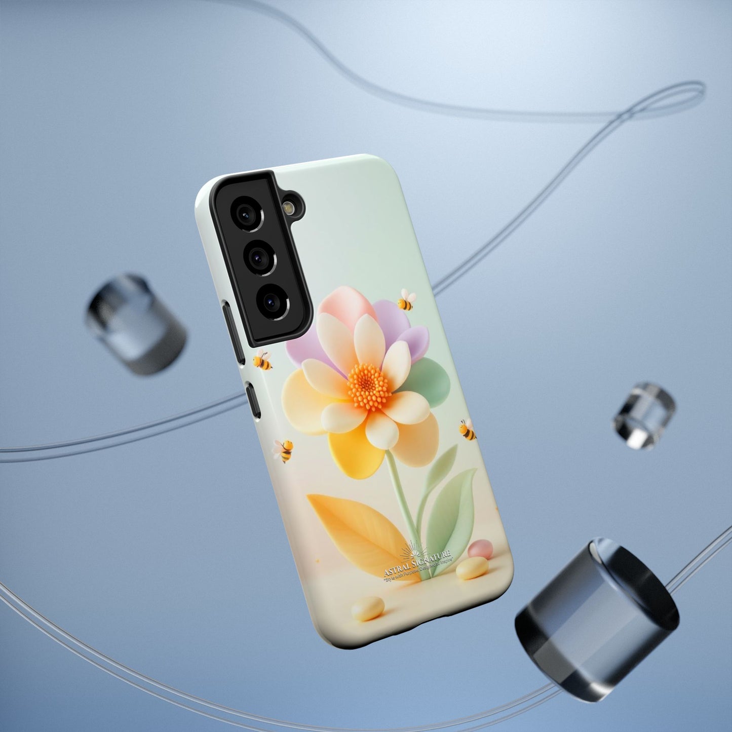 Phone Case Impact-Resistant, Calming 3D Flower Phone Case Impact-Resistant Case for Kids and Adults - Astral Signature