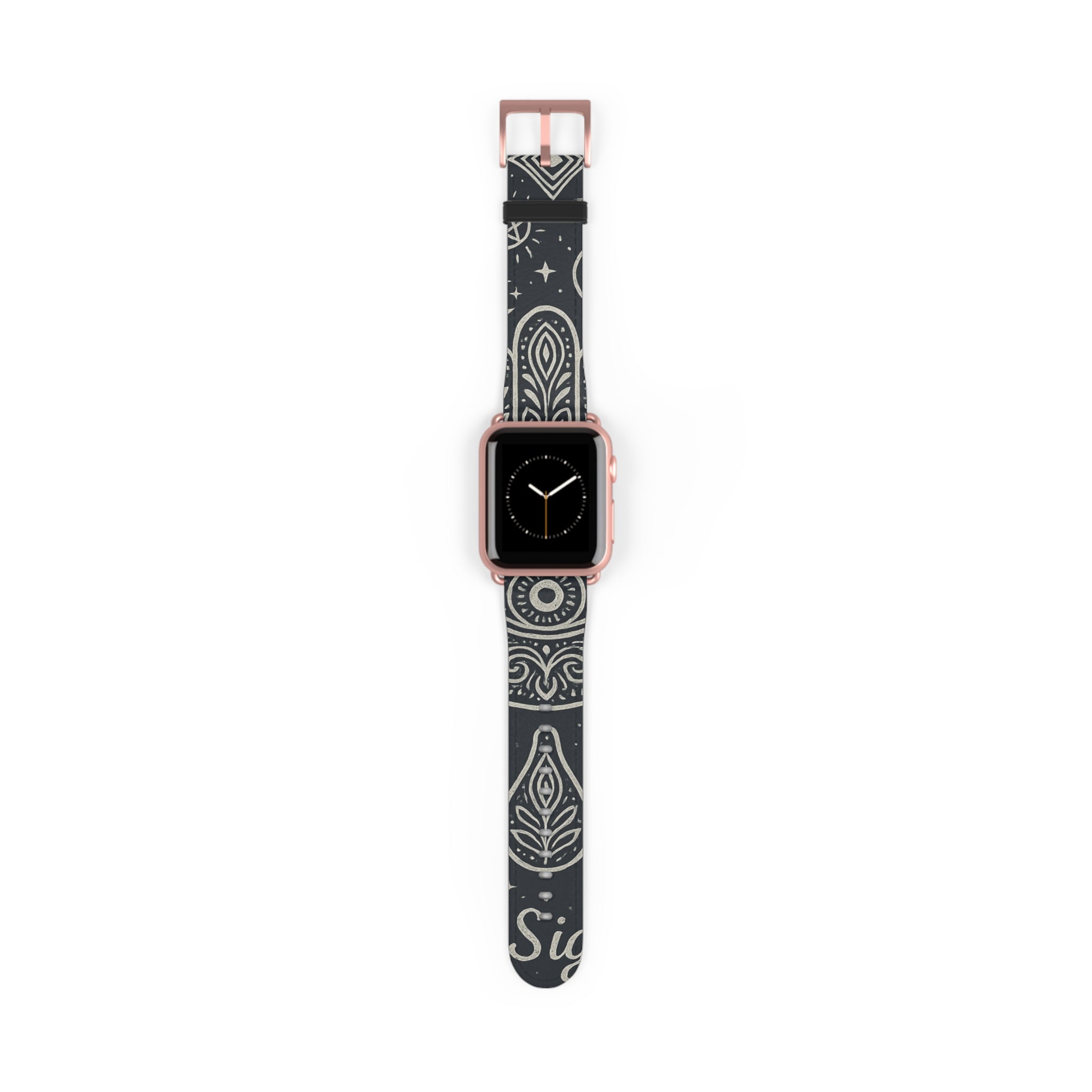 Watch Band - Astral Signature Bohemian Pattern, Ethnic Design, Unique Accessory