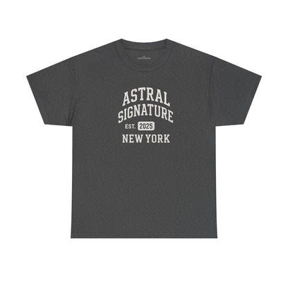 Astral Signature Tee Est. New York 2025, T-shirts in darker colors by Astral Signature