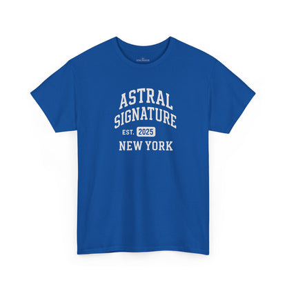 Astral Signature Tee Est. New York 2025, T-shirts in darker colors by Astral Signature
