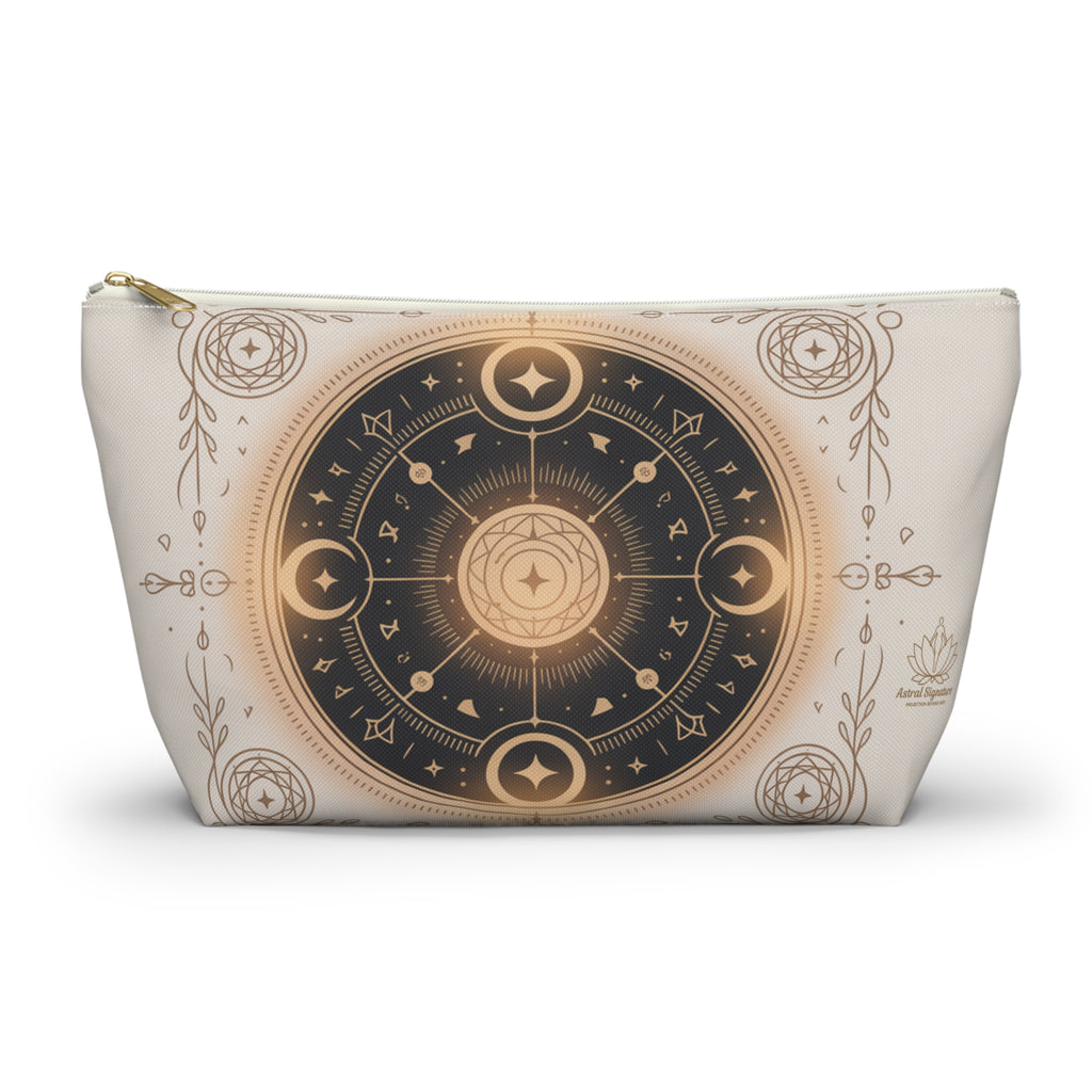 Magical Astrology Pouch, Cosmic Accessory Bag, Zodiac Travel Organizer, Horoscope Makeup Case, Celestial Gift