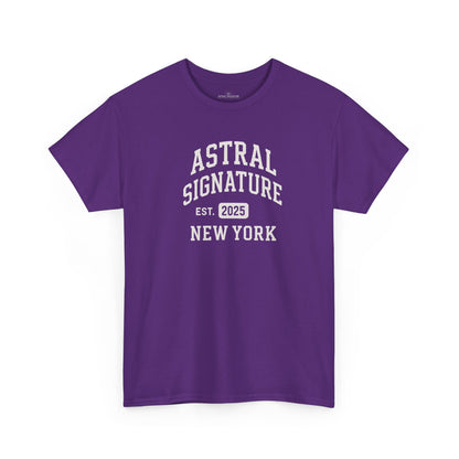 Astral Signature Tee Est. New York 2025, T-shirts in darker colors by Astral Signature