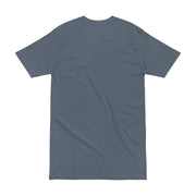 Back view of the Giovanni Reni™ Dove Signature Tee in slate gray, emphasizing its minimalist appeal. This Minimalist Men’s T-Shirt is an excellent gift for him, great for fashionable men.