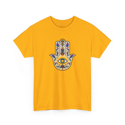 Camiseta com símbolo protetor Hamsa da Astral Signature - Astral Design