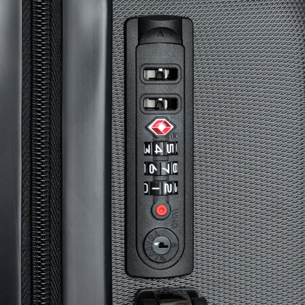 Detailed shot of Astral Signature Purple Mandala Carry-On Luggage, representing cosmic design for artistic carry-on luggage.