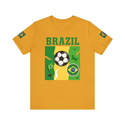 Casual Fashion T-Shirt - GO BRAZIL Team Tee - USA World Cup 2026 Limited Edition