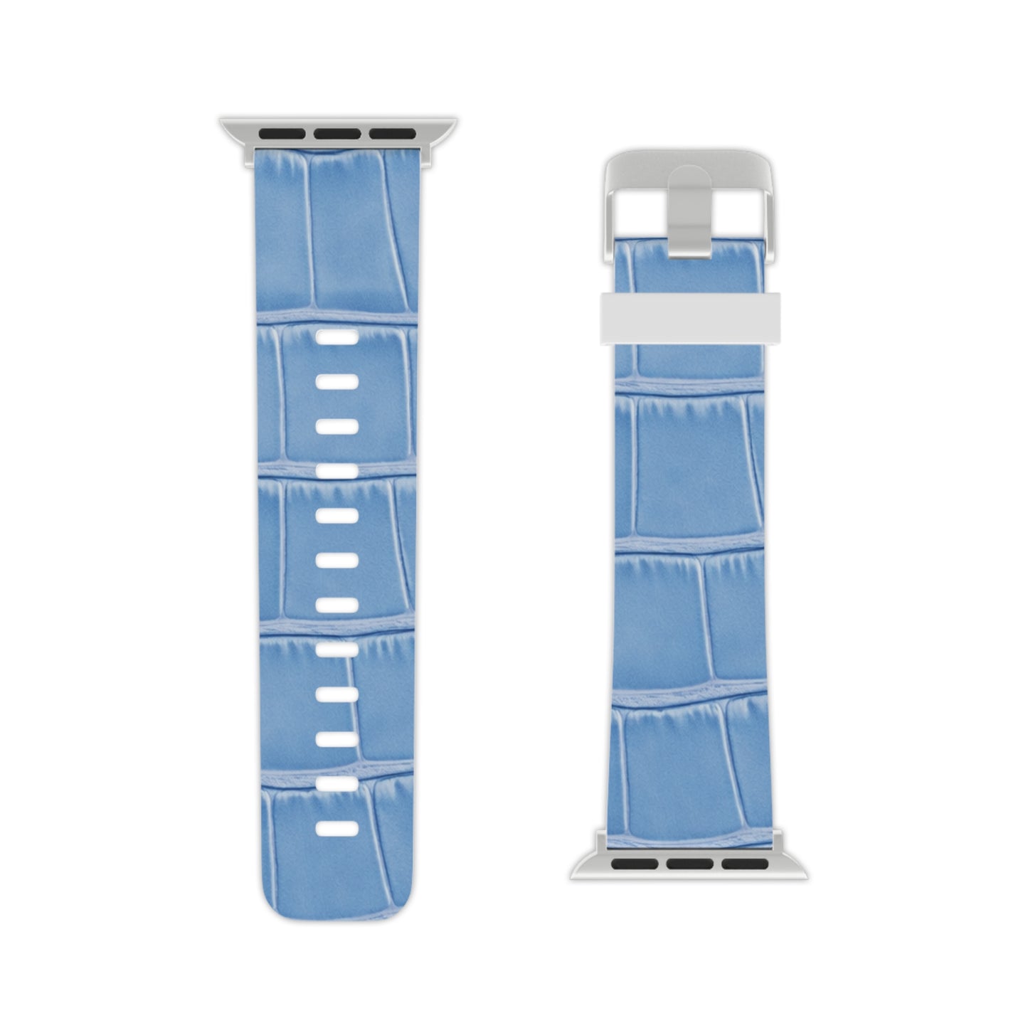 Apple Watch Band — Light Blue Croc Leather | Astral Signature™