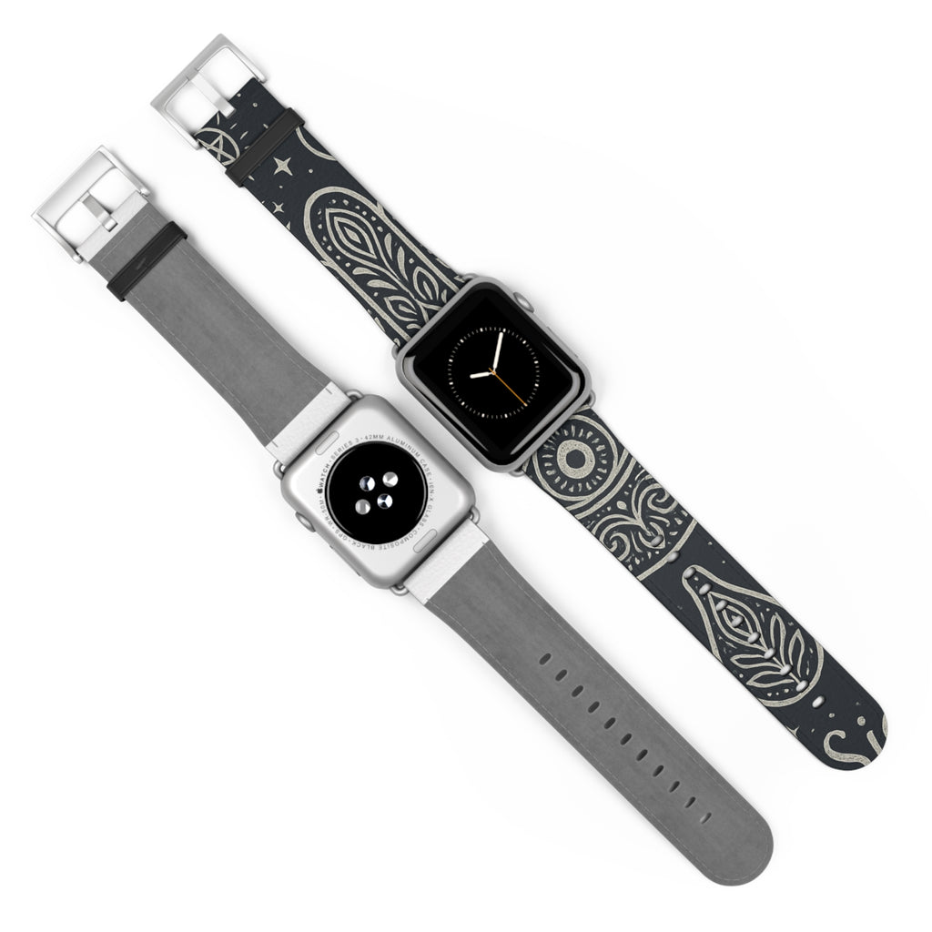 Watch Band - Astral Signature Bohemian Pattern, Ethnic Design, Unique Accessory
