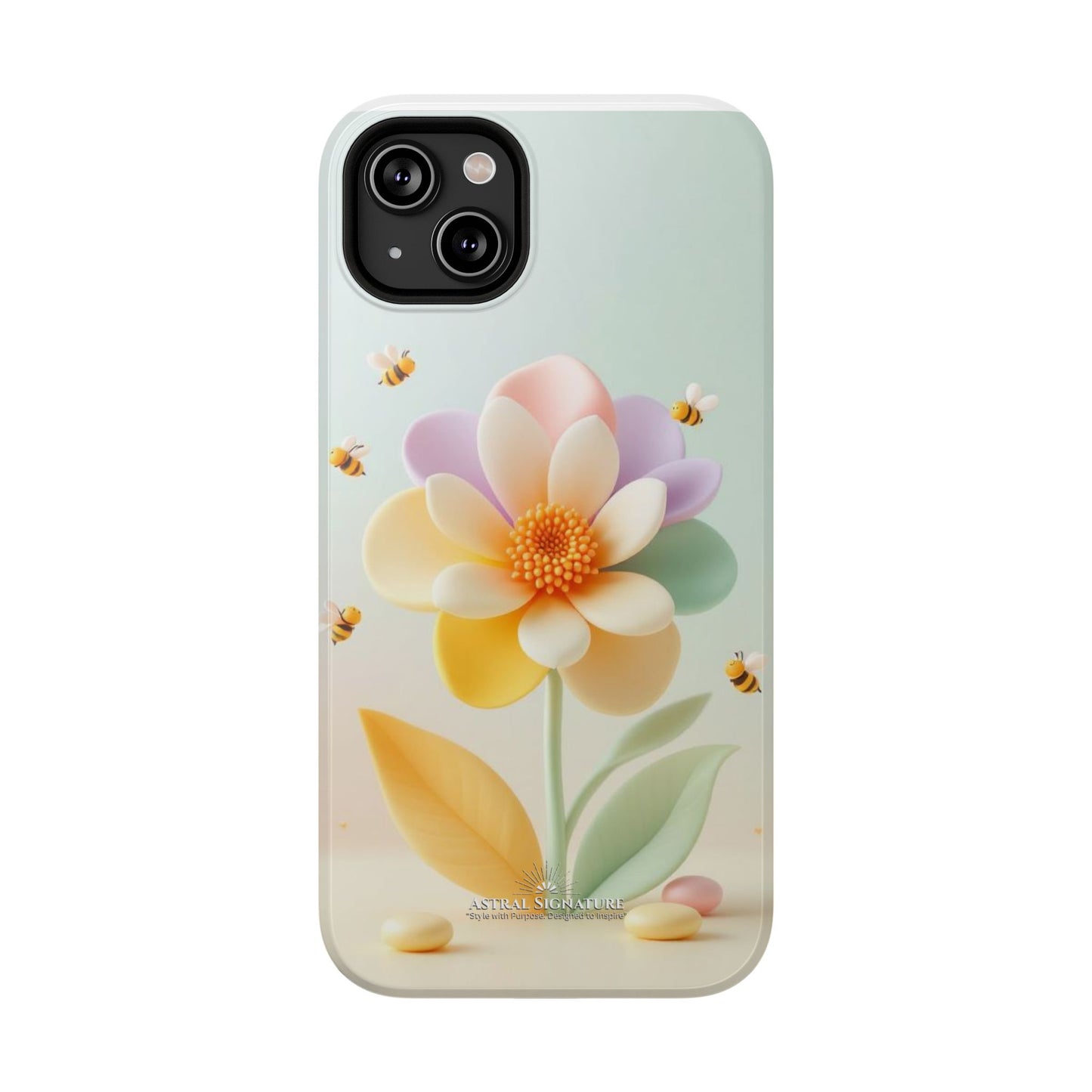 Phone Case Impact-Resistant, Calming 3D Flower Phone Case Impact-Resistant Case for Kids and Adults - Astral Signature