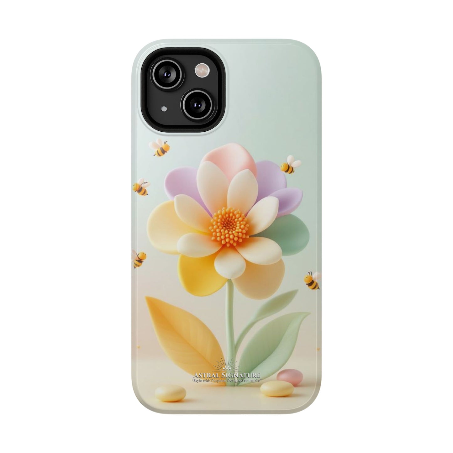 Phone Case Impact-Resistant, Calming 3D Flower Phone Case Impact-Resistant Case for Kids and Adults - Astral Signature