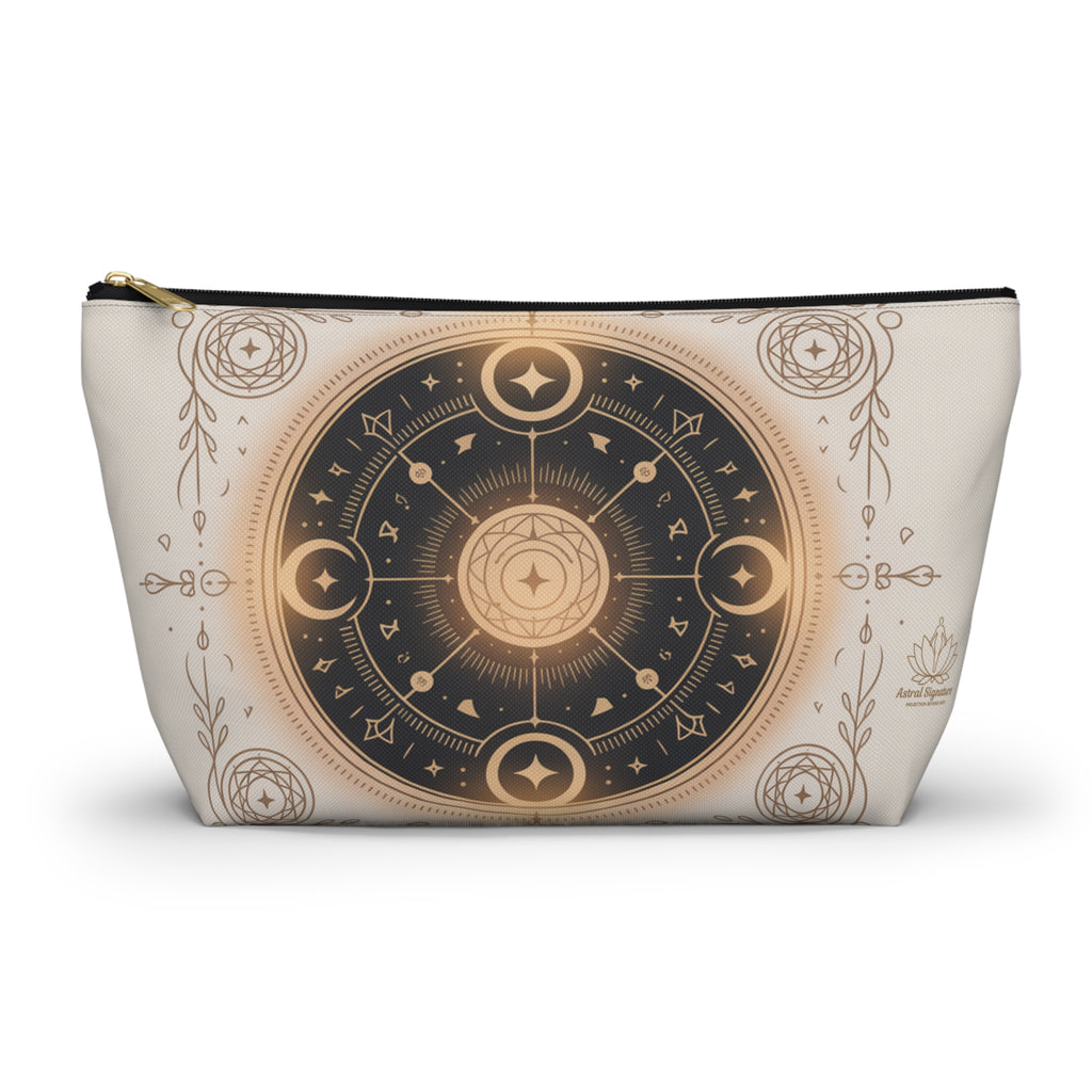 Magical Astrology Pouch, Cosmic Accessory Bag, Zodiac Travel Organizer, Horoscope Makeup Case, Celestial Gift