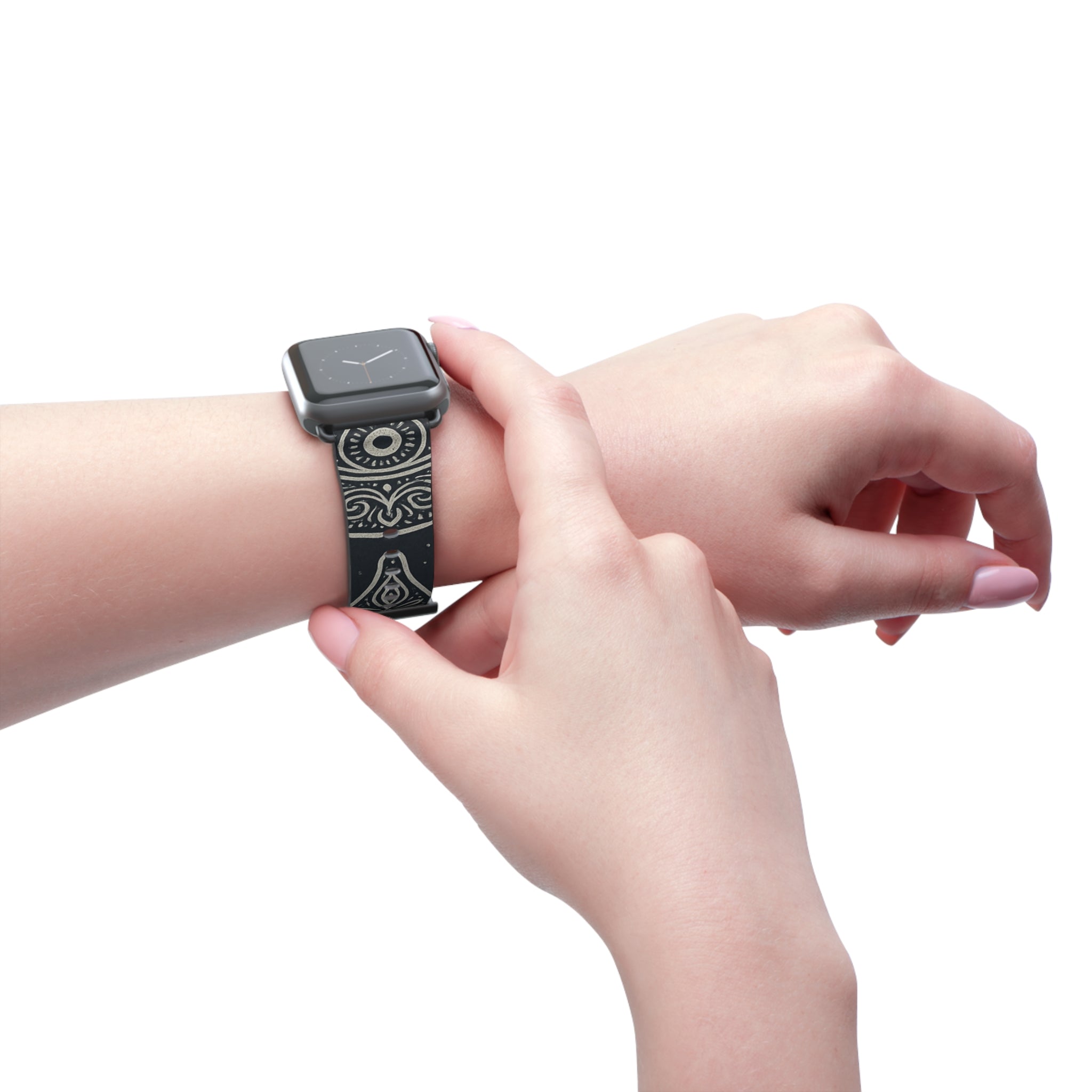 Watch Band - Astral Signature Bohemian Pattern, Ethnic Design, Unique Accessory