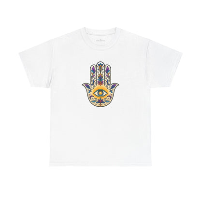 Camiseta com símbolo protetor Hamsa da Astral Signature - Astral Design