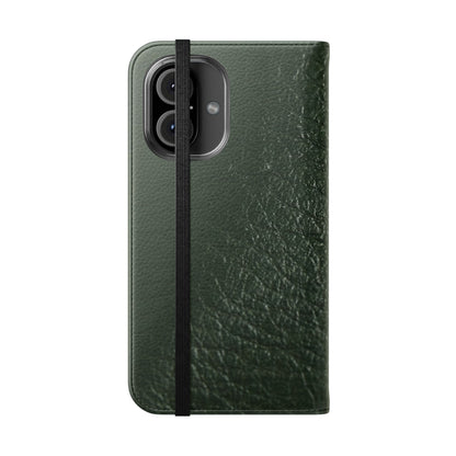 iPhone 16 Series  — Green Vintage Leather Flip Case | Astral Signature™ Edit