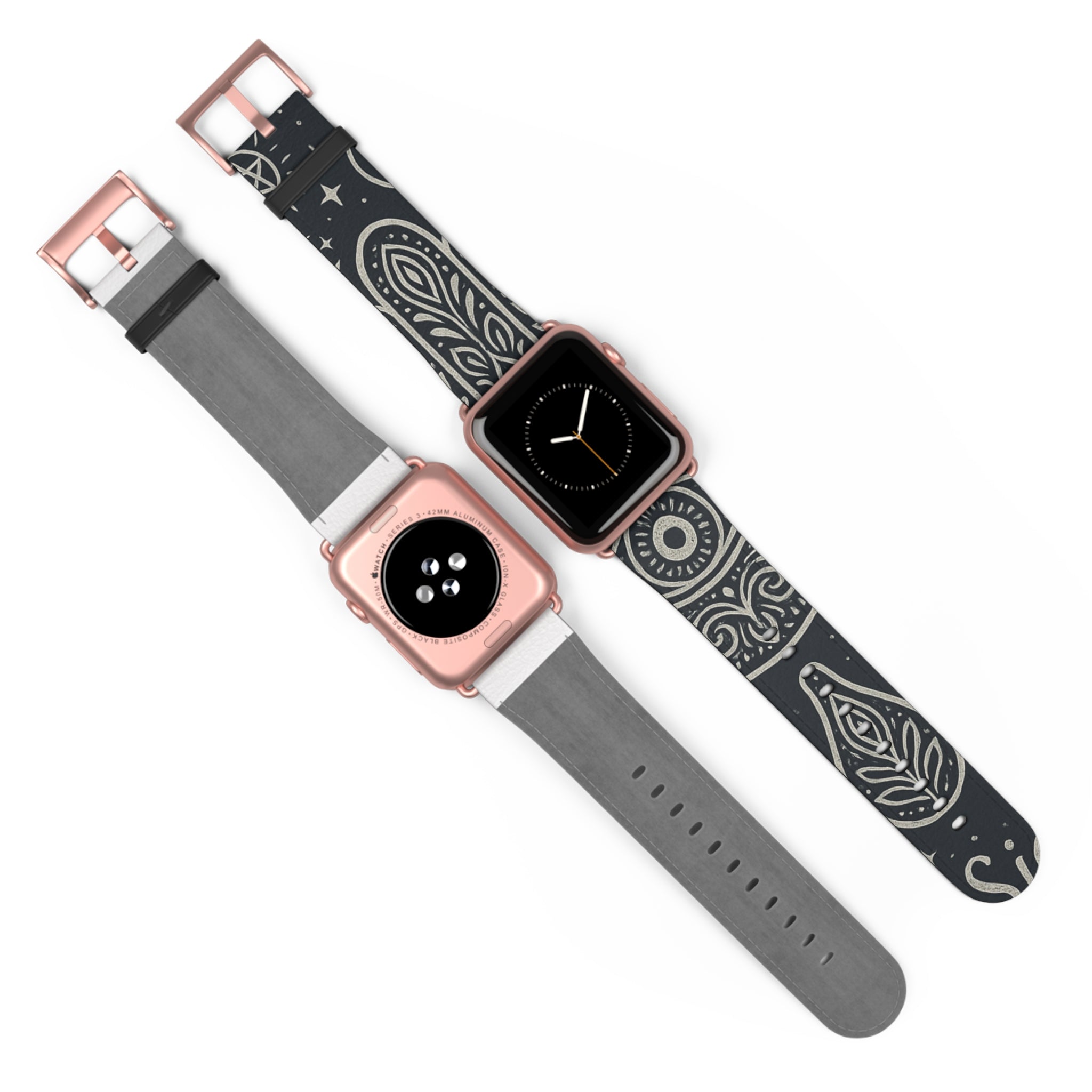 Watch Band - Astral Signature Bohemian Pattern, Ethnic Design, Unique Accessory
