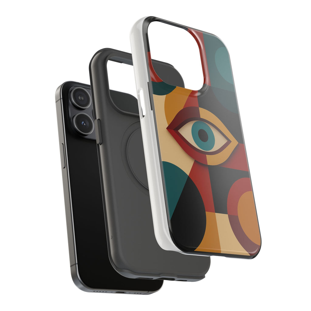 Textured view of an Astral Signature Spiritual Symbol Phone Case with cosmic design elements.