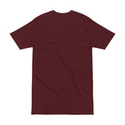 Back view of the Giovanni Reni™ Dove Signature Tee in burgundy, featuring a clean and simple aesthetic. This Minimalist Men’s T-Shirt is a thoughtful gift for him, perfect for any man’s wardrobe.