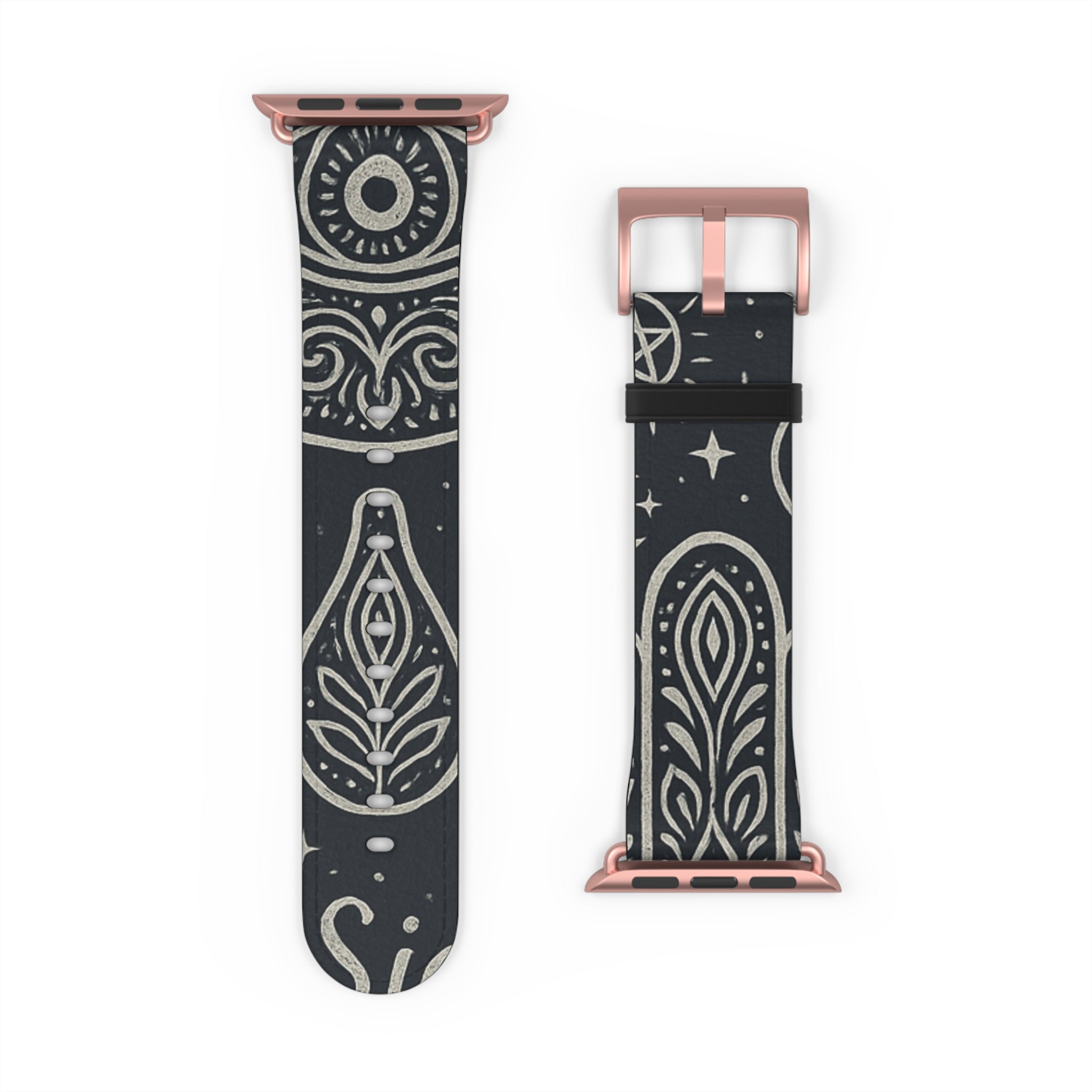 Watch Band - Astral Signature Bohemian Pattern, Ethnic Design, Unique Accessory