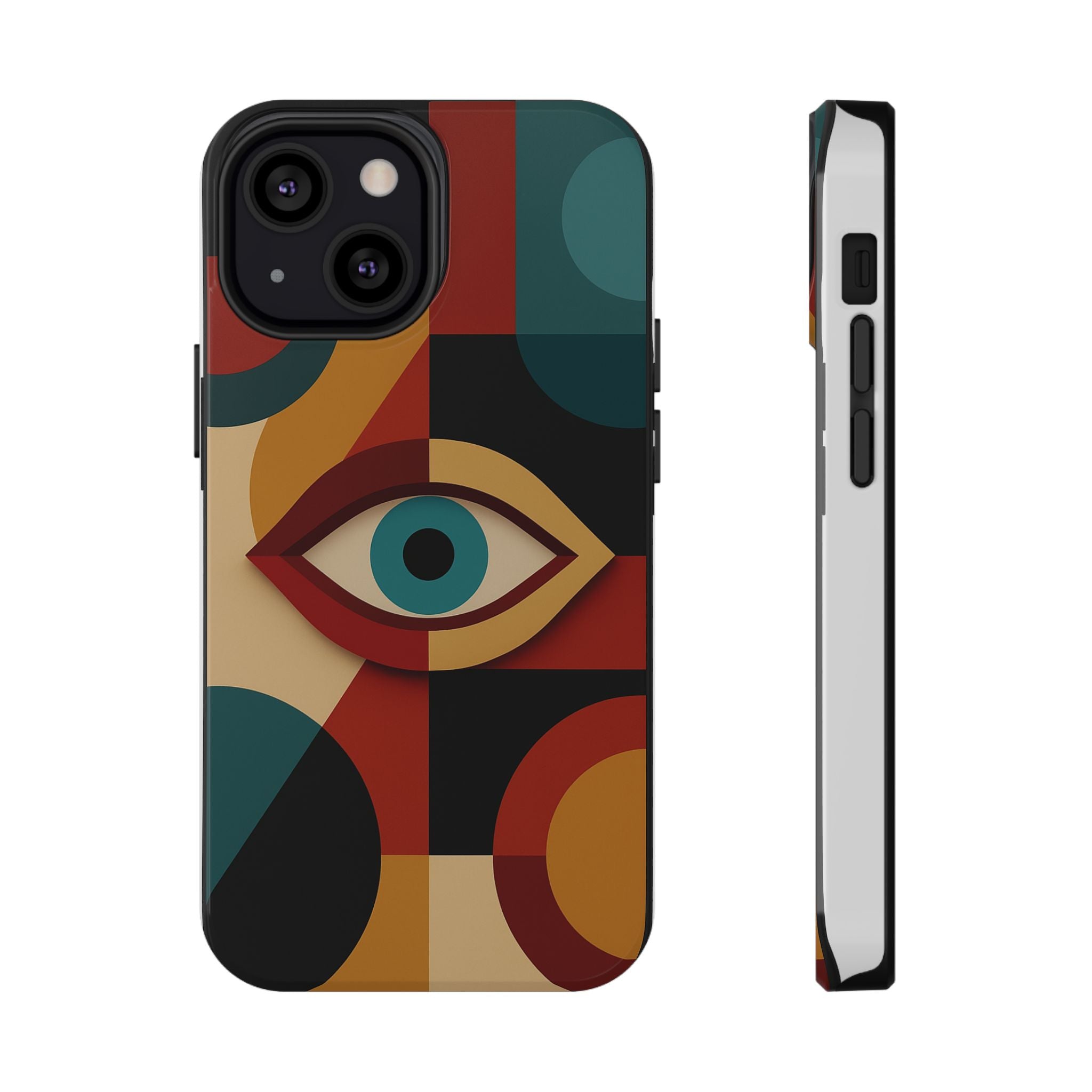 Front view of Astral Signature Spiritual Symbol Phone Case, perfect for wireless charging convenience.