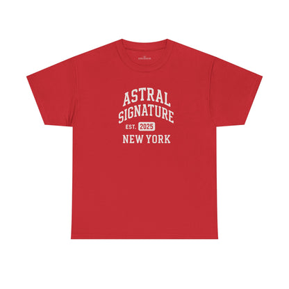 Astral Signature Tee Est. New York 2025, T-shirts in darker colors by Astral Signature