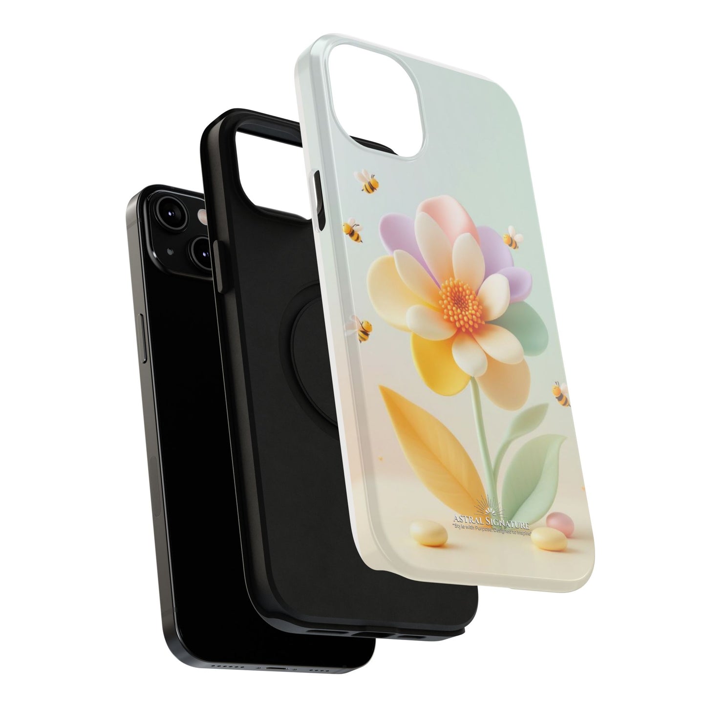 Phone Case Impact-Resistant, Calming 3D Flower Phone Case Impact-Resistant Case for Kids and Adults - Astral Signature