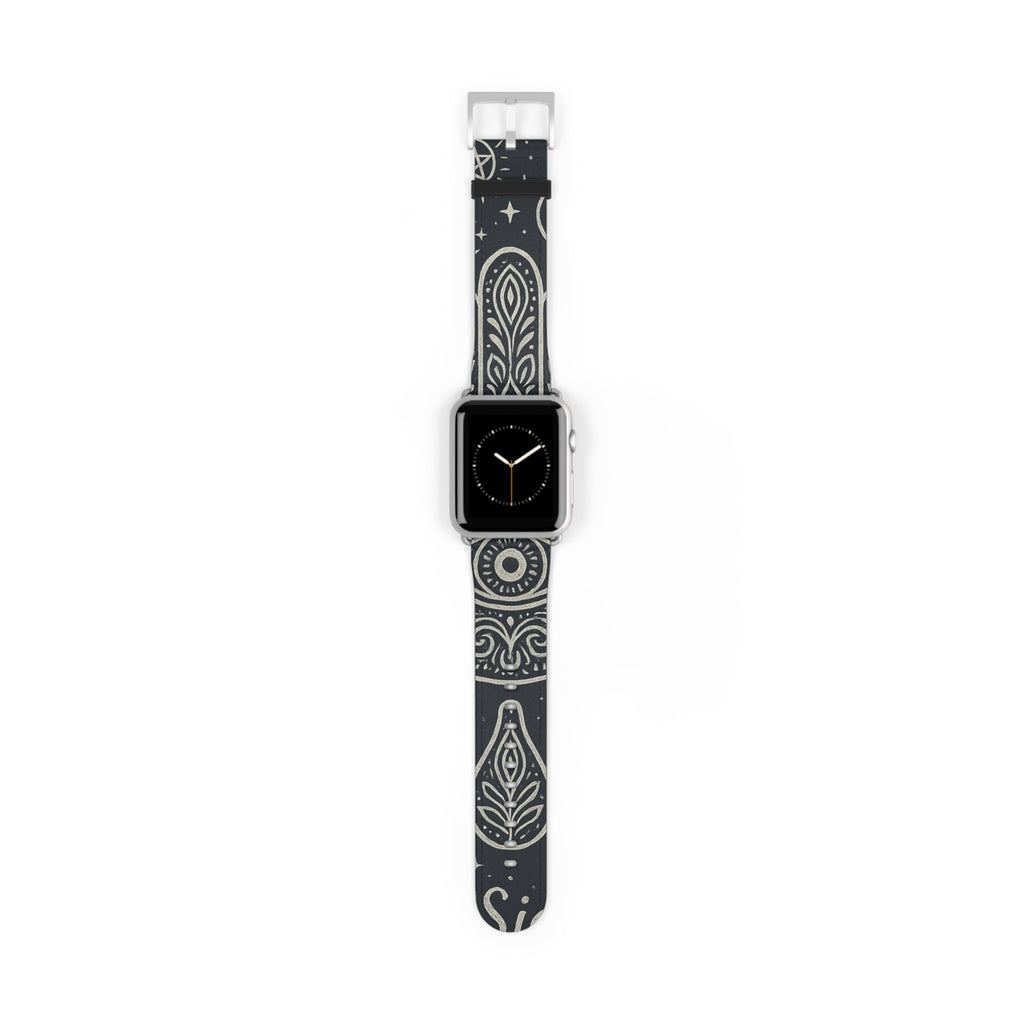 Watch Band - Astral Signature Bohemian Pattern, Ethnic Design, Unique Accessory